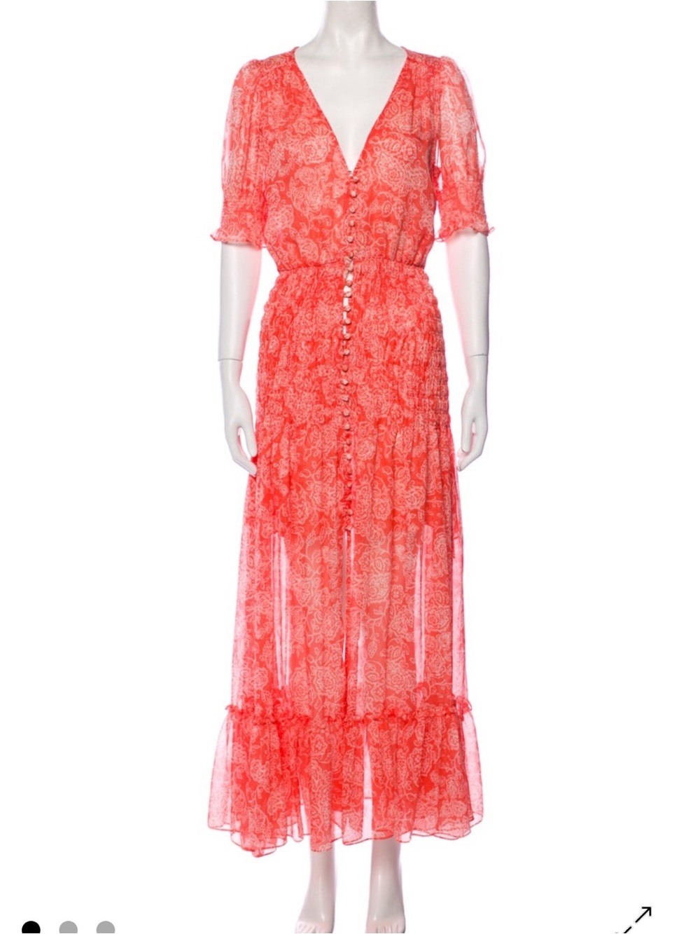 MISA Los Angeles Floral Print Long Dress Size XS